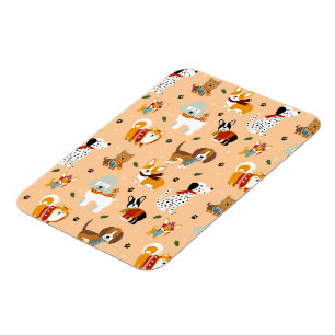 Festliche Winter-Welpen-Schals Magnet