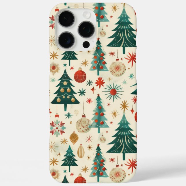 Festliche Winterferien-Muster iPhone 16 Pro Max Hülle (Rückseite)