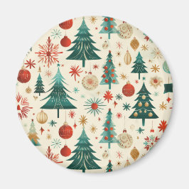 Festliche Winterferien-Muster Magnet