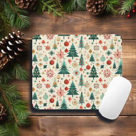 Festliche Winterferien-Muster Mousepad