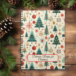 Festliche Winterferien-Muster Notizblock