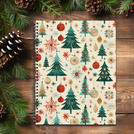 Festliche Winterferien-Muster Notizbuch