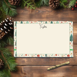 Festliche Winterferien-Muster Post-it Klebezettel