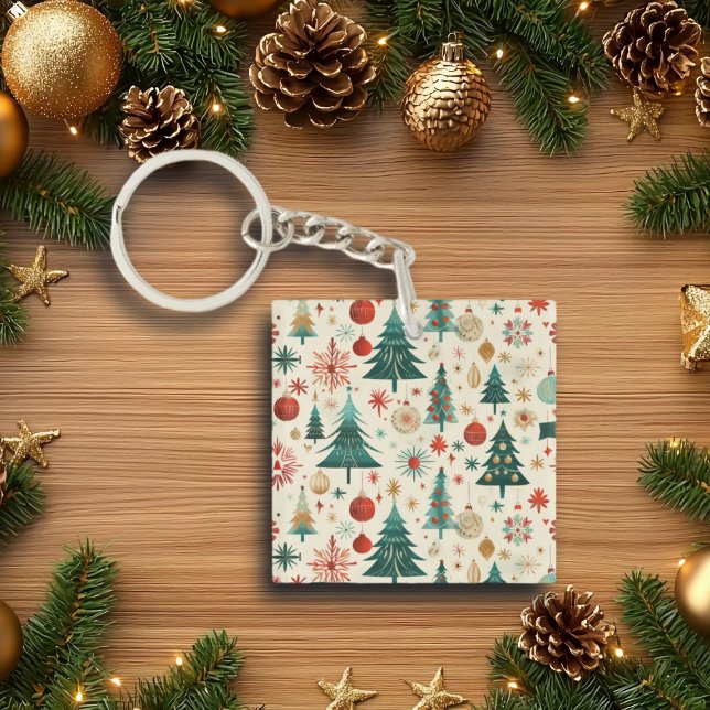 Festliche Winterferien-Muster Schlüsselanhänger (Von Creator hochgeladen)