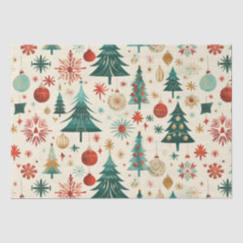 Festliche Winterferien-Muster Seidenpapier