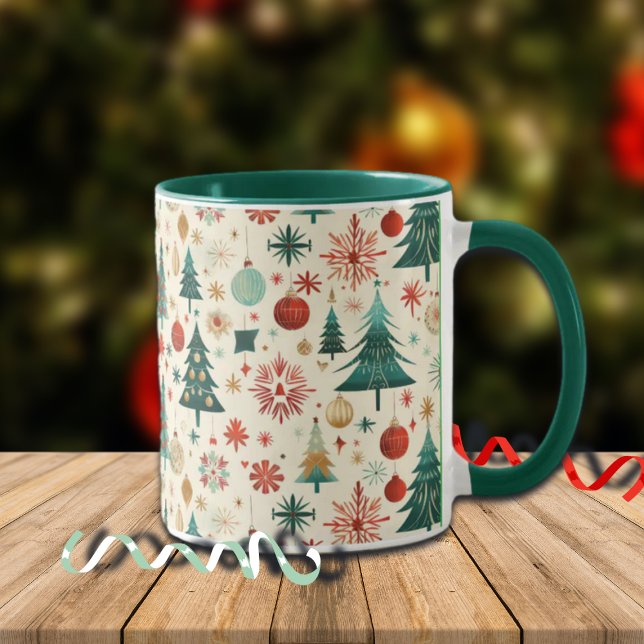Festliche Winterferien-Muster Tasse (Von Creator hochgeladen)