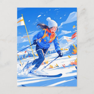 Festliche Winterolympiade-Feier-Weihnachtsstimmung Feiertagspostkarte