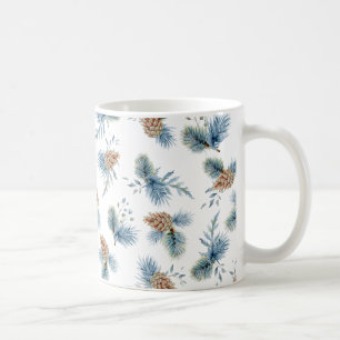 Festliche Winterpine und Evergreens Kaffeetasse