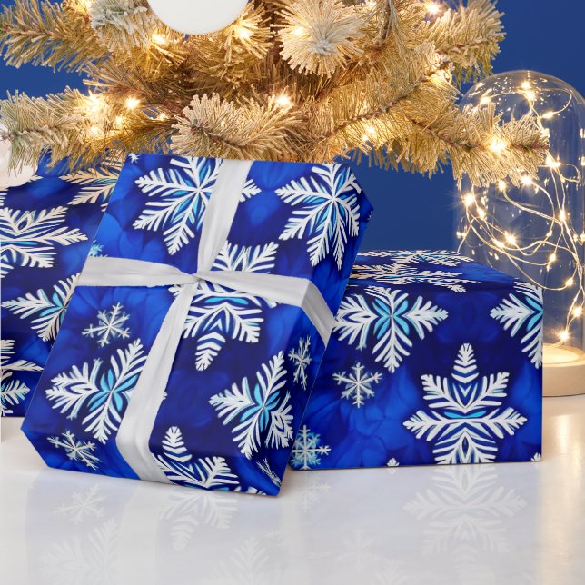 Festliche Wrap Wonderland 'Schneeflocken auf Royal Geschenkpapier (Feiertage)