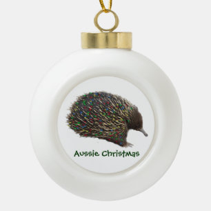 Festlicher Australienechidna-tragende Keramik Kugel-Ornament