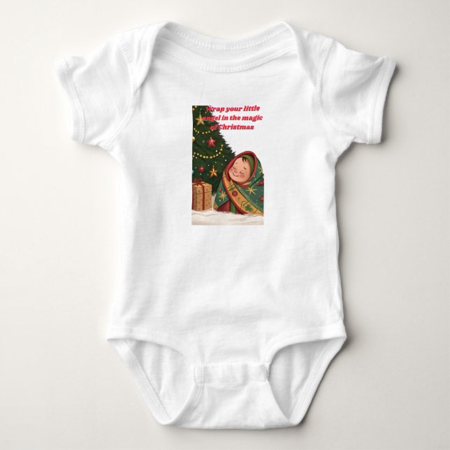 Festlicher Baby-Bodysuit - im Weihnachtsmagen verp Baby Strampler (Vorderseite)