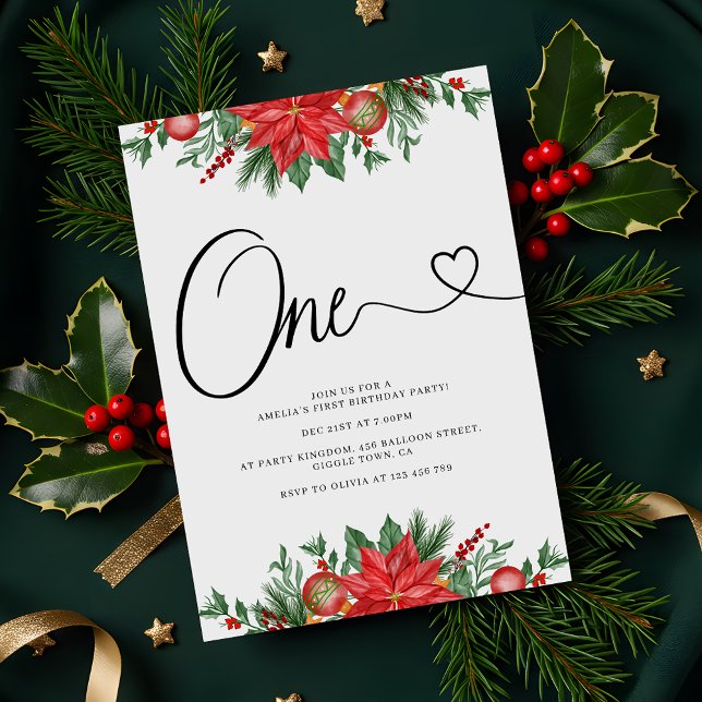 Festlicher Blumenurlaub 1. Geburtstag Party Einladung (Von Creator hochgeladen)