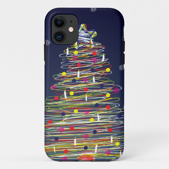 Festlicher bunter Weihnachtsbaum (fertigen Sie Case-Mate iPhone Hülle (Rückseite)