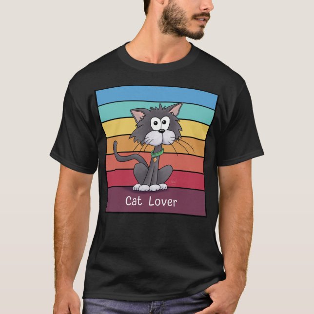 Festlicher Cat Lover T - Shirt (Vorderseite)