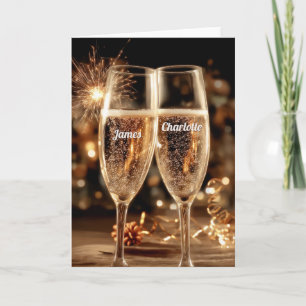 Festlicher Champagner-Feiermoment Karte