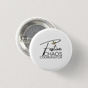 Festlicher Chaos-Koordinator Elegantes Weihnacht Button