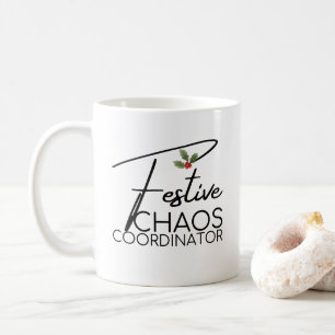 Festlicher Chaos-Koordinator Elegantes Weihnacht Kaffeetasse