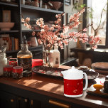 Festlicher chinesischer Rotkrebserbischof<br><div class="desc">Feiern Sie mit unserem exquisiten chinesischen Teekessel aus dem Rotkreuz den fröhlichen Weihnachtsgeist und das bevorstehende chinesische Neujahr. Dieser Teapot, umrahmt von zarten Kirschblüten vor einem lebendigen roten Hintergrund, ist das perfekte Tischaccessoire, um Ihre Urlaubsatmosphäre zu erhöhen. Teekanne kombiniert Funktionalität mit Eleganz mit abgerundeten Ecken und einem haltbaren und leicht...</div>