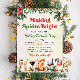 Festlicher Cocktail Weihnachtsgebäck Party Einladung
