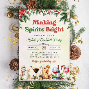 Festlicher Cocktail Weihnachtsgebäck Party Einladung