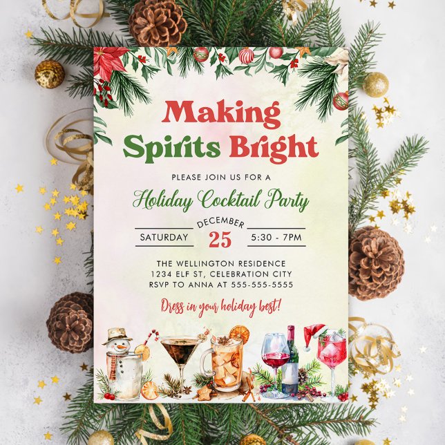 Festlicher Cocktail Weihnachtsgebäck Party Einladung (Von Creator hochgeladen)