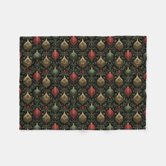 Festlicher Damast  Fleecedecke (Vorderseite (Horizontal))
