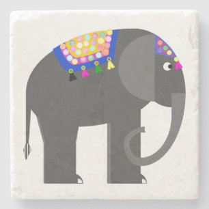 Festlicher Elephant Stone Untersetzer