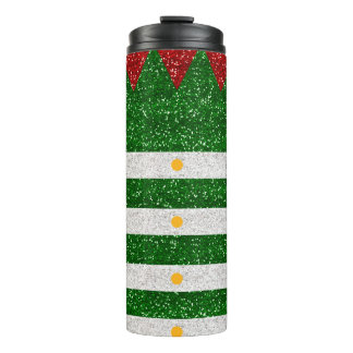 Festlicher Elf-Glitzer Thermosbecher
