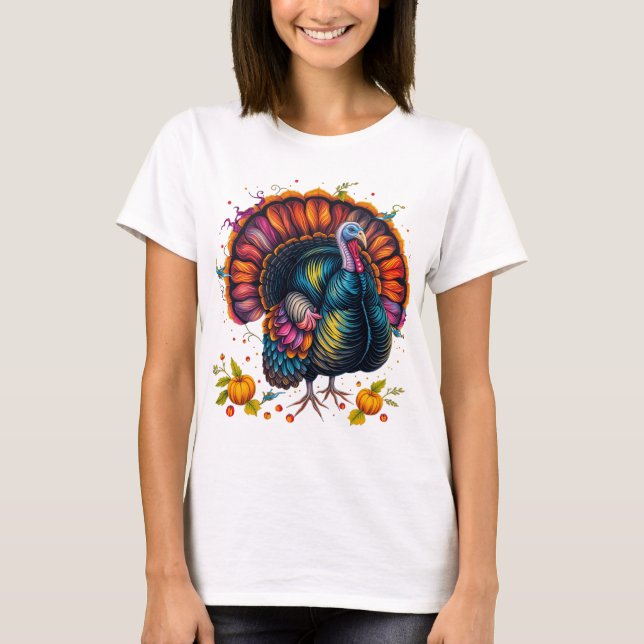 Festlicher Erntedank Türkei T - Shirt (Vorderseite)