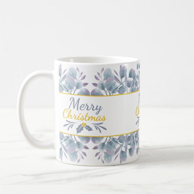 Festlicher Eukalyptus Kaffeetasse (Links)