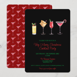 Festlicher Feiertag Cocktail Party Weihnachten Einladung