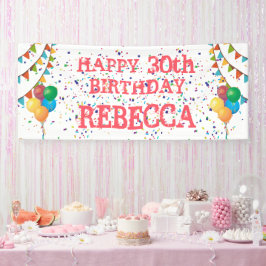 Festlicher Flair: Personalisiert Confetti Geburtst Banner