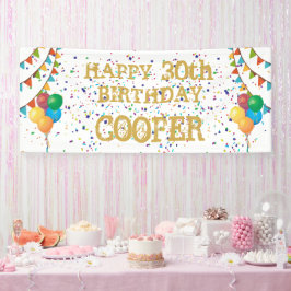 Festlicher Flair: Personalisiert Confetti Geburtst Banner