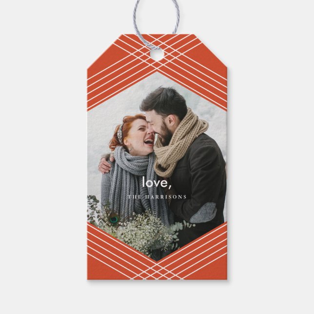 Festlicher Fokus | Orange | Geschenkanhänger (Vorderseite)