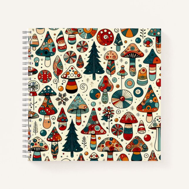 Festlicher Fungi Notizbuch (Vorderseite)