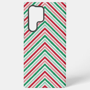 Festlicher großer Pfefferminz-Candy-Cane-Streifen- Samsung Galaxy Hülle