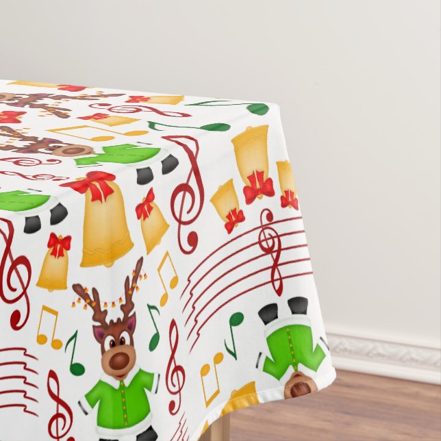 Festlicher Grüner und Gold Kasky Weihnachtsmann Tischdecke (Beispiel)