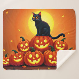 Festlicher Herbst Halloween-Kunstfreund Sherpadecke