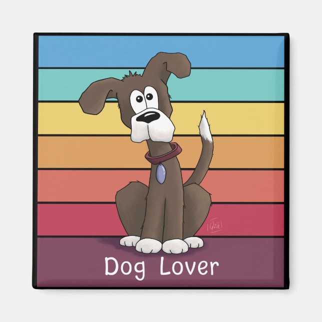 Festlicher Hund Lover Magnet (Vorne)