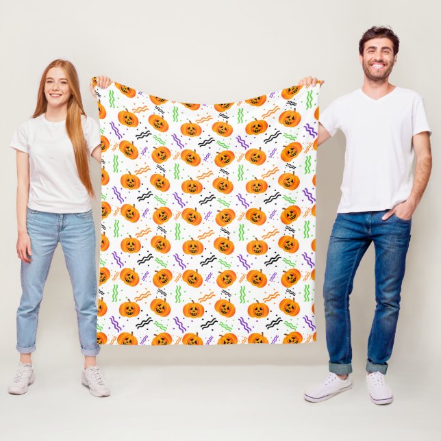 Festlicher Jack-O'-Lanterns Fleece Blanket (Beispiel)