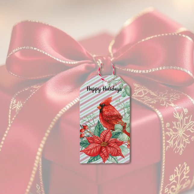 Festlicher Kardinalvogel Geschenkanhänger (Von Creator hochgeladen)