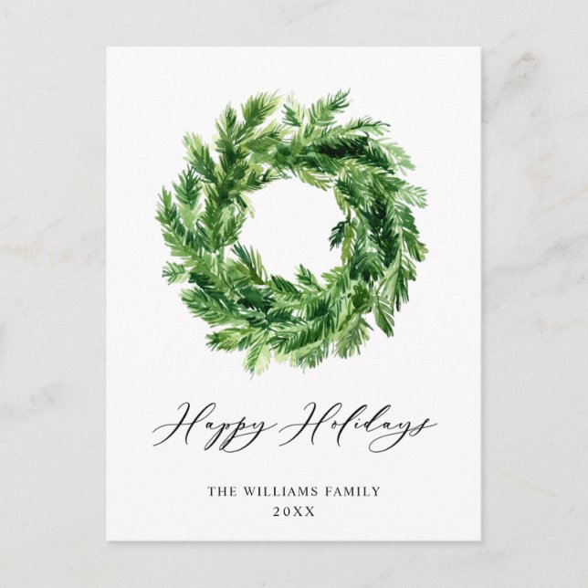 Festlicher Kiefernzweig Weihnachtsfeiertag Postkarte (Vorderseite)
