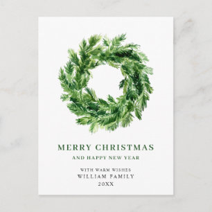 Festlicher Kiefernzweig Weihnachtsfeiertag Postkarte