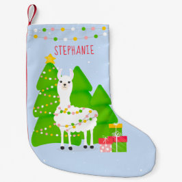 Festlicher Llama Weihnachten Kleiner Weihnachtsfes Kleiner Weihnachtsstrumpf