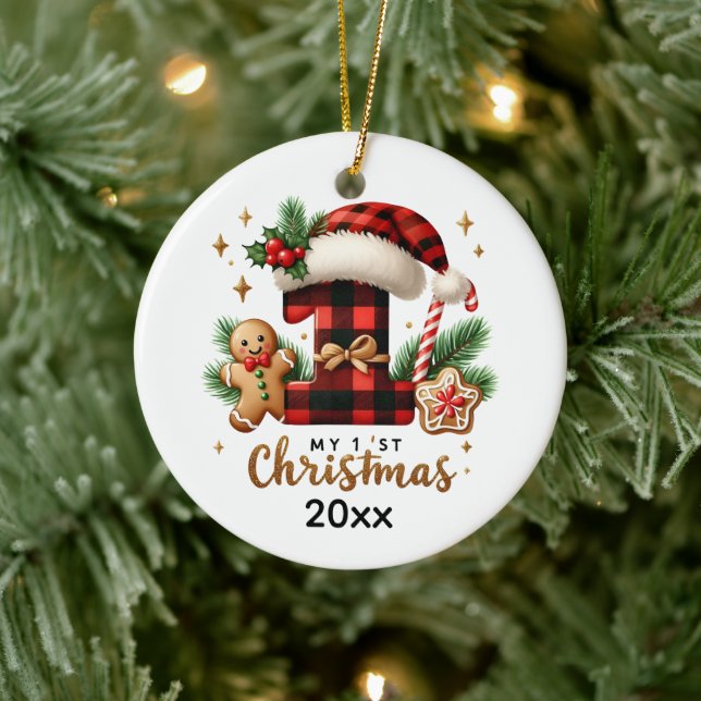 Festlicher Name des Babys Keramik Ornament (Baum)