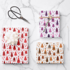 Festlicher Niedlicher moderner Minimalistischer We Geschenkpapier Set