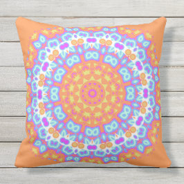 Festlicher orange rosa Mandala-Entwurf 5 Kissen