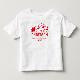 Festlicher Personalisierter Weihnachtsfeiertag Kleinkind T-shirt