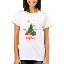 Festlicher Retro-Weihnachtsbaum & Geschenke Feiert
