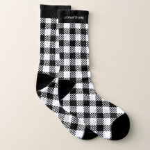Festlicher rustikaler Schwarz-weißer Gingham Karie
